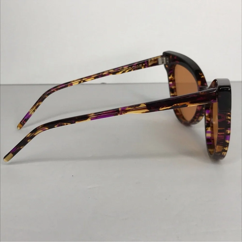 WILDFOX Grand Dame Sunglasses Tortoise Swirl Gold Mirror Lenses RARE